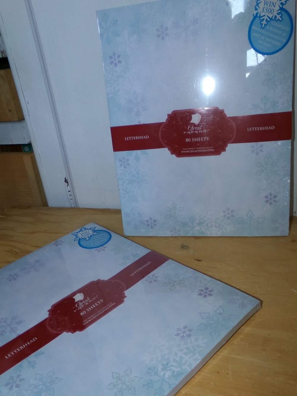 **Moving Sale** Set of 2 Great Papers! NWT Snowflake Letterhead Packs